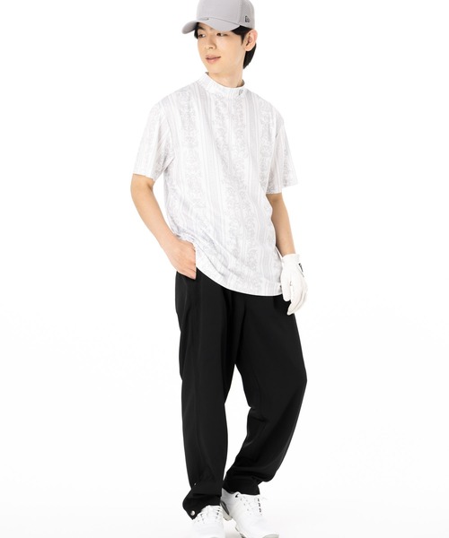 ニューエラゴルフ 半袖ミッドネックTシャツ バンダナ柄 通気性