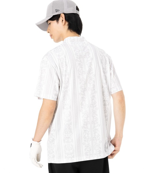 ニューエラゴルフ 半袖ミッドネックTシャツ バンダナ柄 通気性