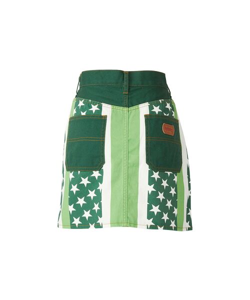 HYSTERIC GLAMOUR（ヒステリックグラマー）の「STAR STRIPE柄 Aラインミニスカート（スカート・レディース・ブラック系その他/グリーン系その他・MEDIUM/SMALL）」の3枚目の写真