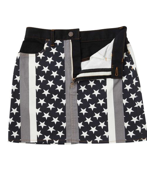 HYSTERIC GLAMOUR（ヒステリックグラマー）の「STAR STRIPE柄 Aラインミニスカート（スカート・レディース・ブラック系その他/グリーン系その他・MEDIUM/SMALL）」の9枚目の写真