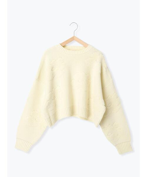 ehka sopo（エヘカソポ）の「◎ショート丈花柄ニット（ニット/セーター・レディース・キナリ/モカ/グレー/ピンク・F）」の15枚目の写真