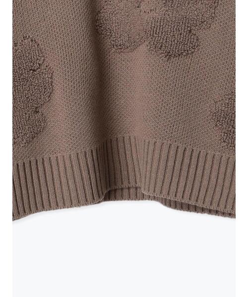 ehka sopo（エヘカソポ）の「◎ショート丈花柄ニット（ニット/セーター・レディース・キナリ/モカ/グレー/ピンク・F）」の8枚目の写真