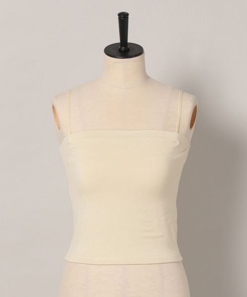 A part by(アパートバイ)の「ベアキャミ(タンクトップ・レディース・ライトベージュ/ブラック/アイボリー・FREE)」の3枚目の写真