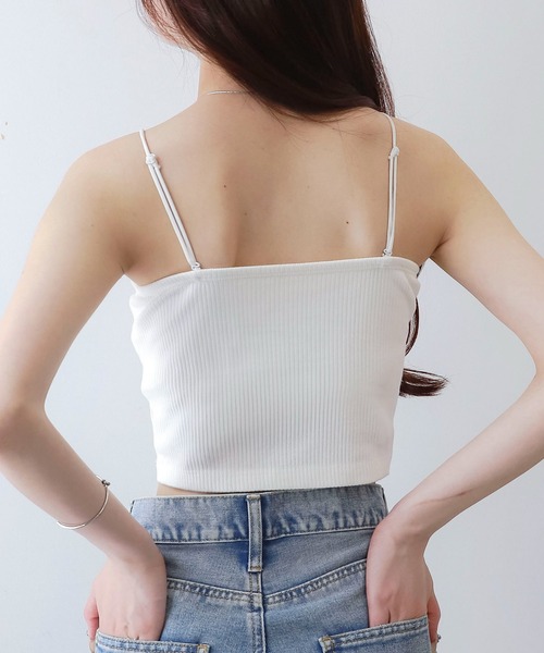 WEGO（ウィゴー）の「WEGO/なちゅ盛れカップインショートキャミ（キャミソール・レディース・ブラック/オフホワイト/ライトピンク/サックスブルー・SMALL/MEDIUM）」の18枚目の写真