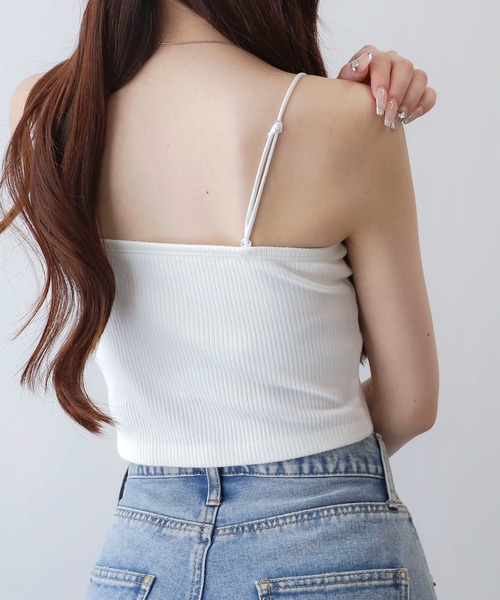 WEGO（ウィゴー）の「WEGO/なちゅ盛れカップインショートキャミ（キャミソール・レディース・ブラック/オフホワイト/ライトピンク/サックスブルー・SMALL/MEDIUM）」の21枚目の写真