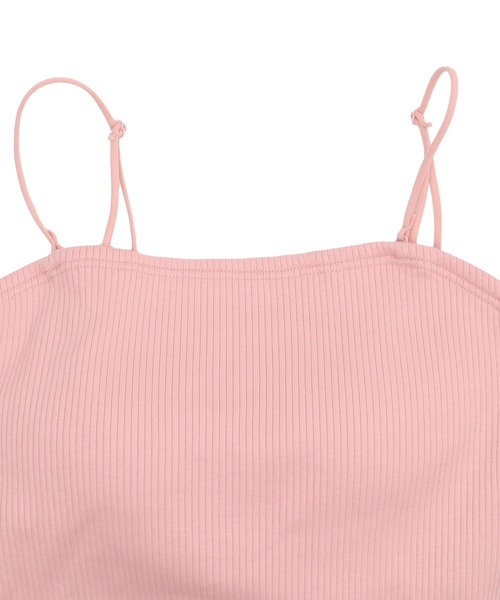 WEGO（ウィゴー）の「WEGO/なちゅ盛れカップインショートキャミ（キャミソール・レディース・ブラック/オフホワイト/ライトピンク/サックスブルー・SMALL/MEDIUM）」の8枚目の写真