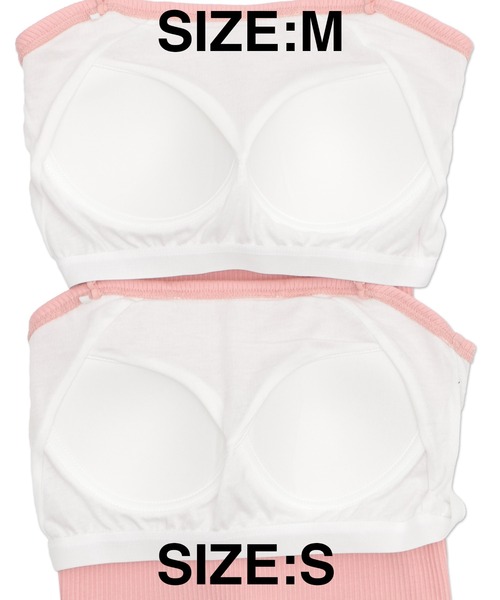 WEGO（ウィゴー）の「WEGO/なちゅ盛れカップインショートキャミ（キャミソール・レディース・ブラック/オフホワイト/ライトピンク/サックスブルー・SMALL/MEDIUM）」の13枚目の写真