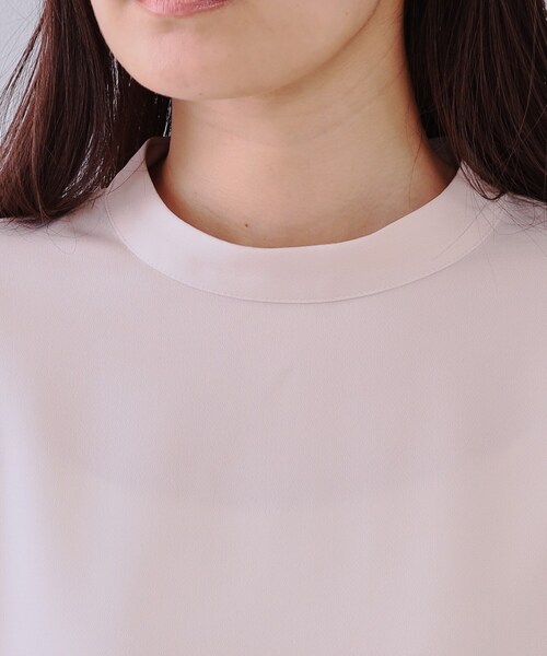 OPAQUE.CLIP（オペークドットクリップ）の「《美人百花掲載》プリーツフリルスリーブブラウス【洗濯機洗い可】（シャツ/ブラウス・レディース・ネイビー/ホワイト/ピンク・38/40/42）」の19枚目の写真