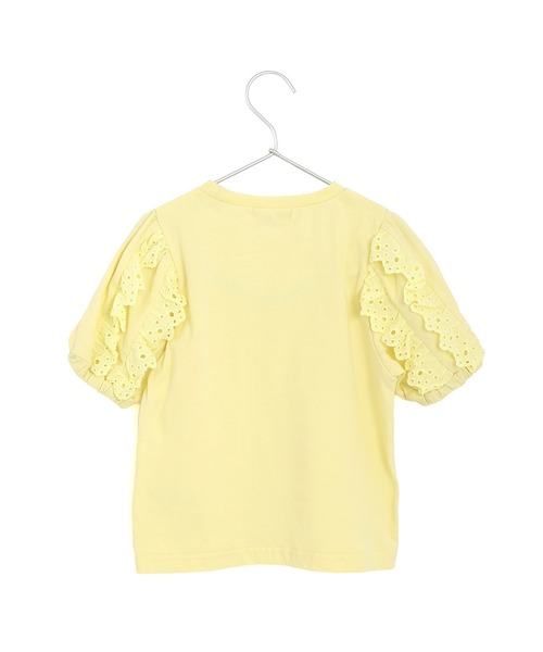 MAKE YOUR DAY(メイクユアデイ)の「ママとおそろい 袖レース半袖Tシャツ■80~140cm(Tシャツ/カットソー・キッズ・イエロー/ベージュ/サックスブルー・130/120/100/90/80/140/110)」の13枚目の写真