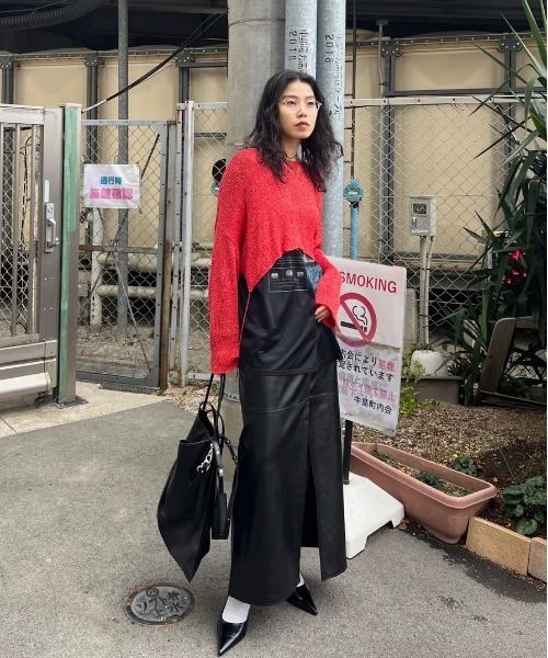 バッグ ameri vintage LUSTER FAKE LEATHER BAG LUSTER FAKE LEATHER BAG