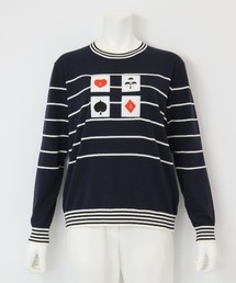 Picone ネイビー 長袖ニット L 2725_4ce982258e-2366598708-