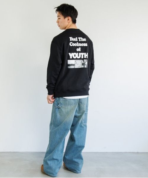 GLAZOS（グラソス）の「【大人向けサイズあり】【速乾・毛玉になりにくい】【プチプラ】バックフォトプリントトレーナー（スウェット・キッズ・グレー/オートミール/ブラック/ブラウン・M/L/LL/S）」の5枚目の写真