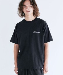 Dickies 天竺バックシンボル刺繍プリントクルーネック半袖Tシャツ