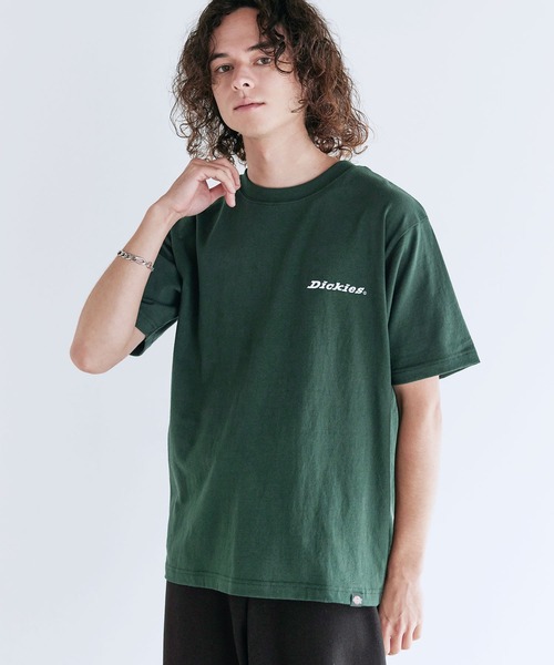 Dickies(ディッキーズ)の「Dickies 天竺バックシンボル刺繍プリントクルーネック半袖Tシャツ(Tシャツ/カットソー・メンズ・ネイビー/ブラック/ホワイト/ダークグリーン・LL/M/L)」の7枚目の写真