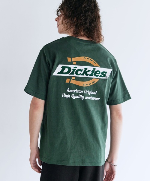 Dickies(ディッキーズ)の「Dickies 天竺バックシンボル刺繍プリントクルーネック半袖Tシャツ(Tシャツ/カットソー・メンズ・ネイビー/ブラック/ホワイト/ダークグリーン・LL/M/L)」の8枚目の写真
