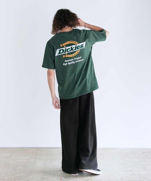 Dickies(ディッキーズ)の「Dickies 天竺バックシンボル刺繍プリントクルーネック半袖Tシャツ(Tシャツ/カットソー・メンズ・ネイビー/ブラック/ホワイト/ダークグリーン・LL/M/L)」の11枚目の写真