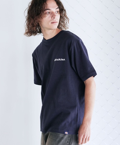 Dickies(ディッキーズ)の「Dickies 天竺バックシンボル刺繍プリントクルーネック半袖Tシャツ(Tシャツ/カットソー・メンズ・ネイビー/ブラック/ホワイト/ダークグリーン・LL/M/L)」の12枚目の写真