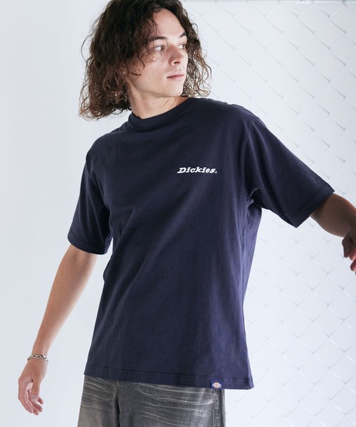 Dickies(ディッキーズ)の「Dickies 天竺バックシンボル刺繍プリントクルーネック半袖Tシャツ(Tシャツ/カットソー・メンズ・ネイビー/ブラック/ホワイト/ダークグリーン・LL/M/L)」の13枚目の写真