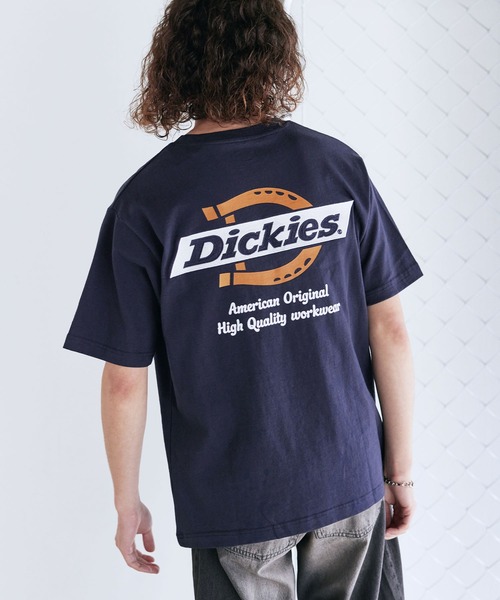 Dickies(ディッキーズ)の「Dickies 天竺バックシンボル刺繍プリントクルーネック半袖Tシャツ(Tシャツ/カットソー・メンズ・ネイビー/ブラック/ホワイト/ダークグリーン・LL/M/L)」の14枚目の写真