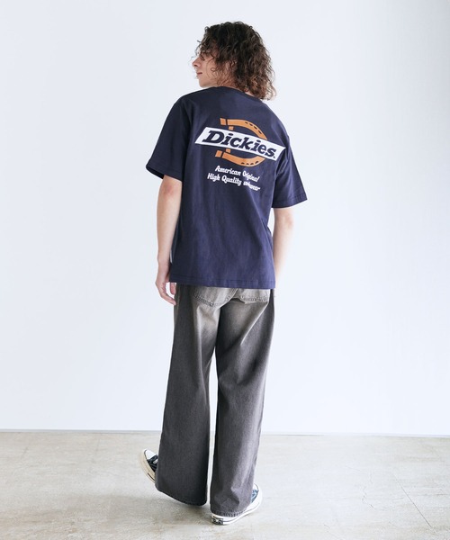 Dickies(ディッキーズ)の「Dickies 天竺バックシンボル刺繍プリントクルーネック半袖Tシャツ(Tシャツ/カットソー・メンズ・ネイビー/ブラック/ホワイト/ダークグリーン・LL/M/L)」の17枚目の写真