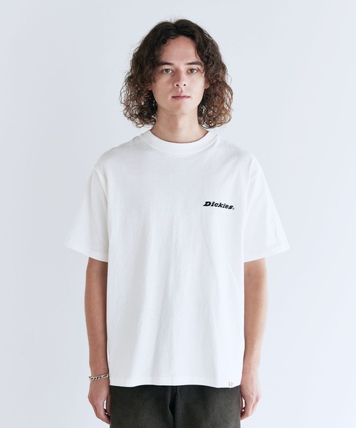 Dickies(ディッキーズ)の「Dickies 天竺バックシンボル刺繍プリントクルーネック半袖Tシャツ(Tシャツ/カットソー・メンズ・ネイビー/ブラック/ホワイト/ダークグリーン・LL/M/L)」の18枚目の写真