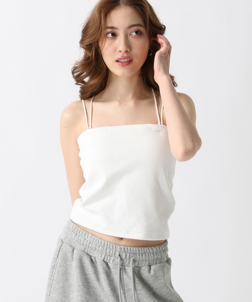 FOREVER 21（フォーエバー トゥエンティーワン）の「【2025SS】カップ付きダブルストラップキャミ＜肩紐取り外し可能＞（キャミソール・レディース・ブラック/チャコールグレー/オフホワイト・SMALL/MEDIUM）」の10枚目の写真