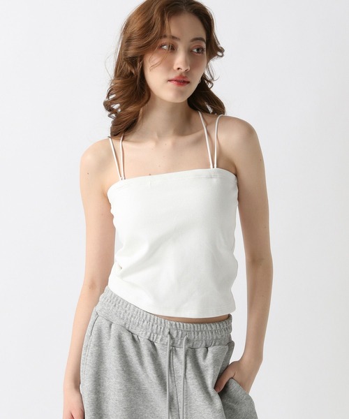 FOREVER 21（フォーエバー トゥエンティーワン）の「【2025SS】カップ付きダブルストラップキャミ＜肩紐取り外し可能＞（キャミソール・レディース・ブラック/チャコールグレー/オフホワイト・SMALL/MEDIUM）」の5枚目の写真