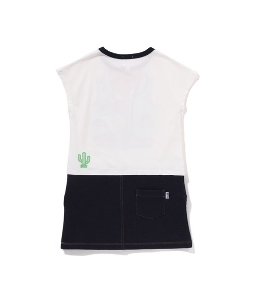 A BATHING APE(アベイシングエイプ)の「BABY MILO SHERIFF VEST PRINT DRESS(ワンピース・キッズ・ホワイト・90/100/110/130/140/120)」の2枚目の写真