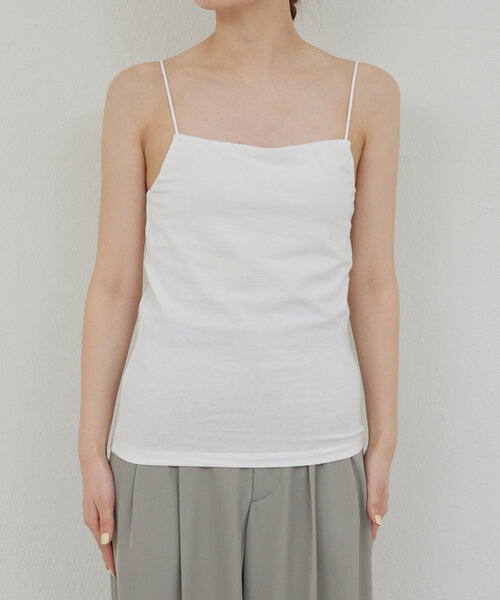 GALLARDAGALANTE（ガリャルダガランテ）の「【La nature linge】ベア天竺キャミソール（キャミソール・レディース・ホワイト/ブラック・1/0）」の9枚目の写真
