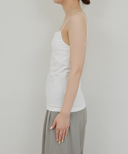GALLARDAGALANTE（ガリャルダガランテ）の「【La nature linge】ベア天竺キャミソール（キャミソール・レディース・ホワイト/ブラック・1/0）」の10枚目の写真