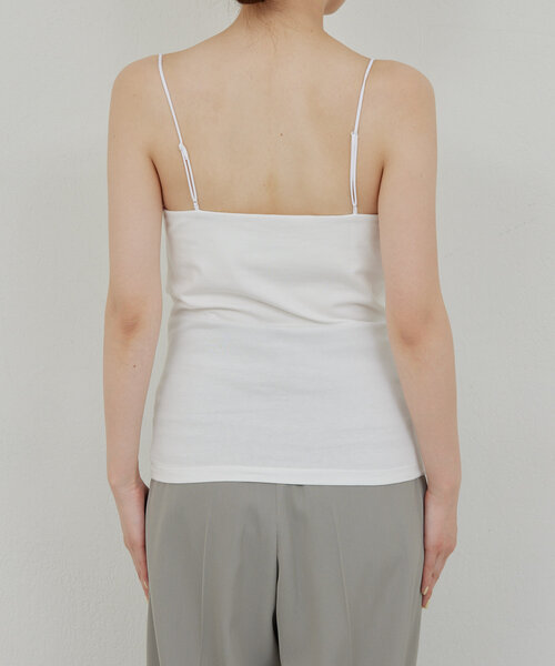 GALLARDAGALANTE（ガリャルダガランテ）の「【La nature linge】ベア天竺キャミソール（キャミソール・レディース・ホワイト/ブラック・1/0）」の11枚目の写真