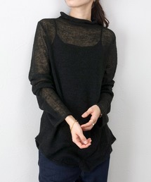モヘアタッチオフタートルプルオーバー