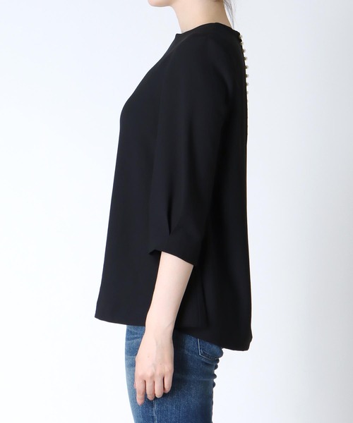 Jines（ジネス）の「バックパールAラインブラウス（シャツ/ブラウス・レディース・ブラック/ホワイト・38）」の21枚目の写真