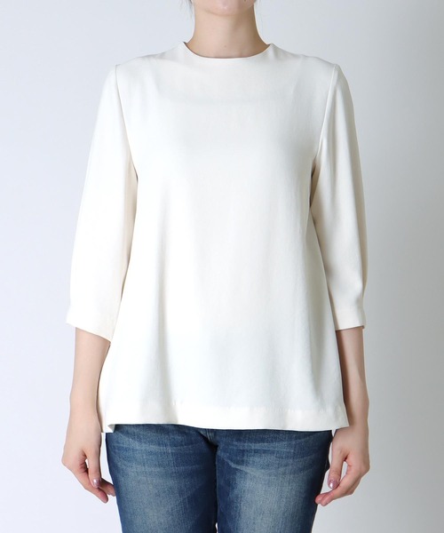 Jines（ジネス）の「バックパールAラインブラウス（シャツ/ブラウス・レディース・ブラック/ホワイト・38）」の14枚目の写真