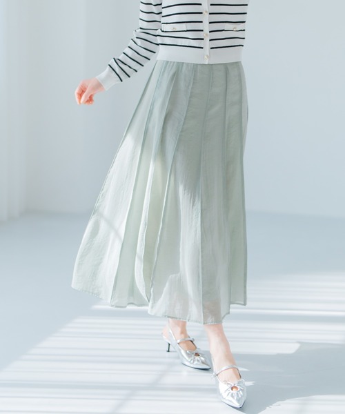 MISCH MASCH(ミッシュマッシュ)の「2025春夏新作 ピンタックフレアスカート(スカート・レディース・グリーン/ピンク/アイボリー・S/M)」の9枚目の写真