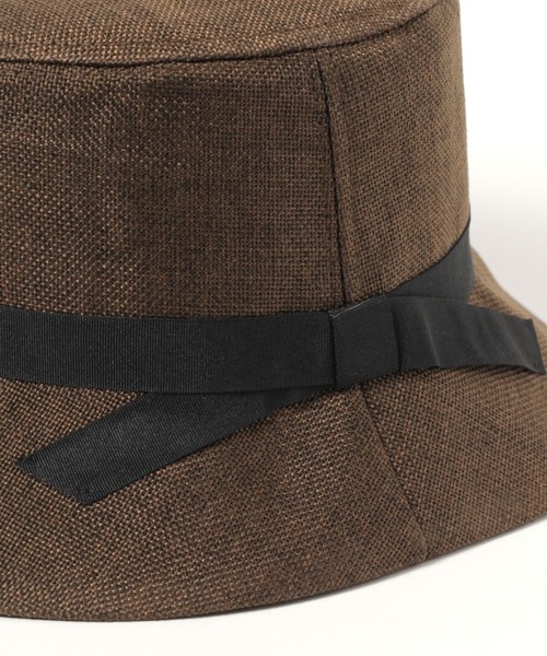 FOUND GOOD（ファウンドグッド）の「ヒモツキシートハット（ハット・レディース・ブラック/アイボリー/ブラウン系8・FREE）」の8枚目の写真