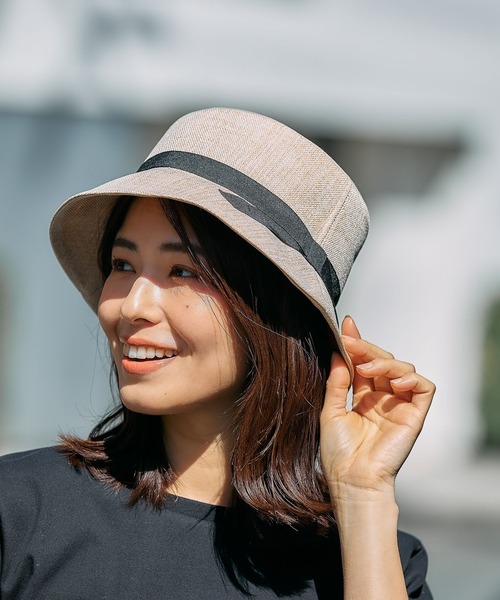 FOUND GOOD（ファウンドグッド）の「ヒモツキシートハット（ハット・レディース・ブラック/アイボリー/ブラウン系8・FREE）」の12枚目の写真