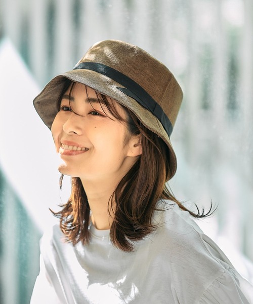 FOUND GOOD（ファウンドグッド）の「ヒモツキシートハット（ハット・レディース・ブラック/アイボリー/ブラウン系8・FREE）」の14枚目の写真