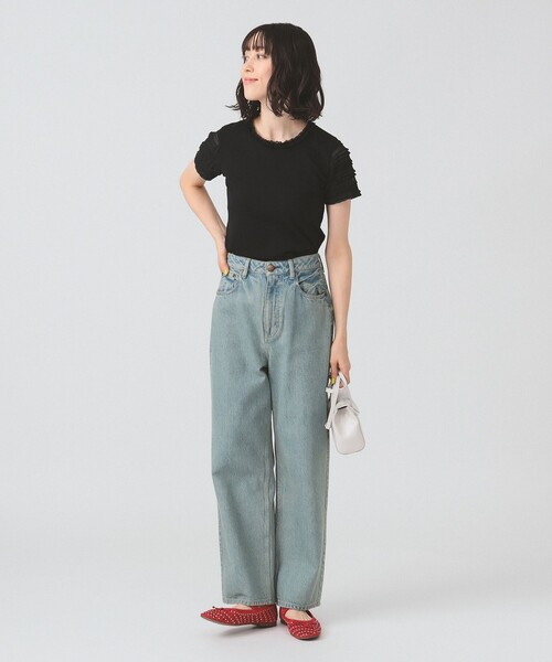 tシャツ ボーダー レース スリーブ Tシャツ レディース ボーダー レース スリーブ Tシャツ（Tシャツ/カットソー）｜Ray