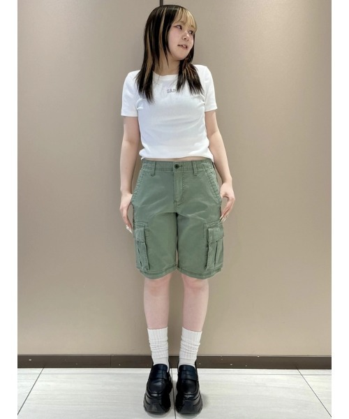 ang：projectカーゴショートパンツ カーキ カーゴショートパンツ カーキ色 - メルカリ