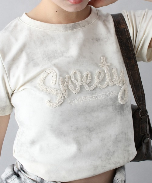 SpRay(スプレイ)の「Sweetyスパンコールトップス(Tシャツ/カットソー・レディース・ブラック/ブラウン/アイボリー・FREE)」の8枚目の写真