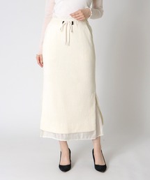 コーデュロイヘムシフォンタイトスカート