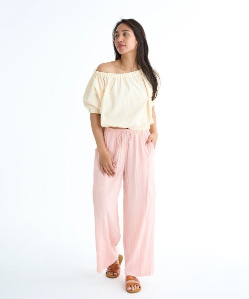 BILLABONG(ビラボン)の「BILLABONG レディース 【TROPICAL HIGHS】 BEACH BABE CARGO ELST PNT ロングパンツ 【2025年春夏モデル】/ビラボンウエストゴムドローコード付きロングパンツ(その他パンツ・レディース・ホワイト/ピンク・X-SMALL)」の15枚目の写真