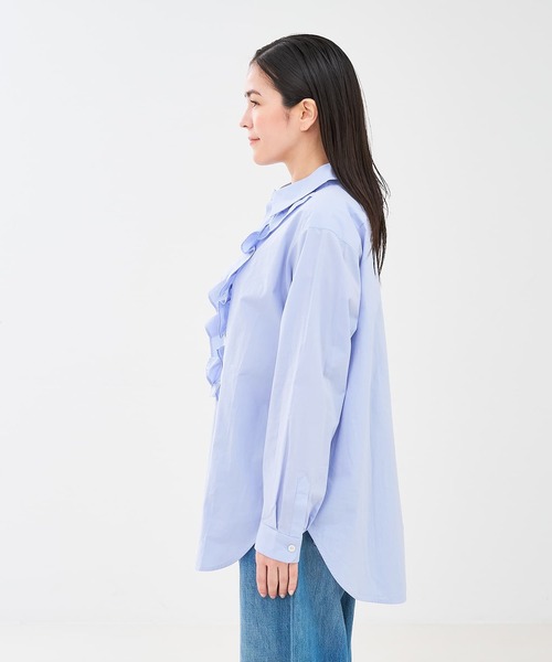 collex（コレックス）の「フロントフリルシャツ（シャツ/ブラウス・レディース・ブラウン/サックスブルー・フリー）」の21枚目の写真