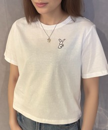 ラビットモチーフワンポイントTシャツ