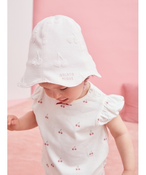 ジェラートピケ　BABY ケーキモチーフロンパース＆スタイ　女の子 セール】【BABY】デイジーチュールロンパース（ロンパース