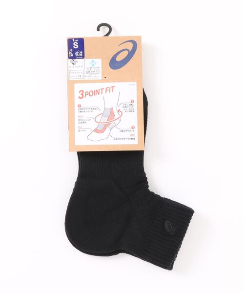 ASICS（アシックス）の「《ASICS》ソックス13 3033B870（ソックス/靴下・メンズ・ブラック×ホワイト/ブラック×ブラック/ホワイト×レッド/ホワイト×ホワイト・S/M/L）」の4枚目の写真