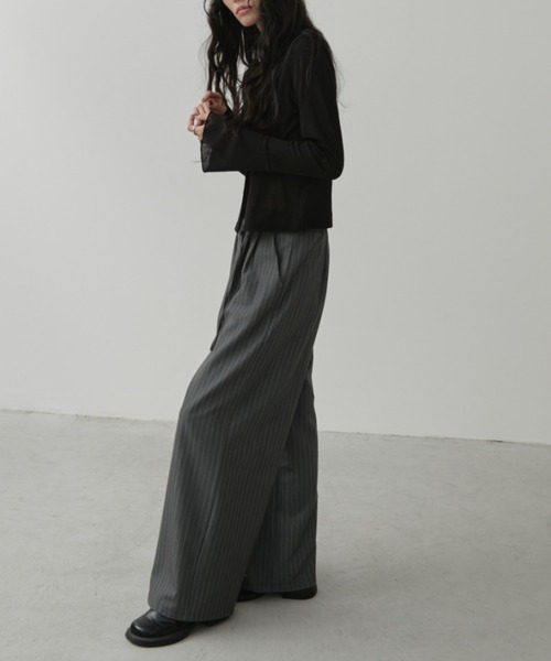 ANN DEMEULEMEESTER ワイドスラックスパンツ NEXT51｜D.F.L｜ANN DEMEULEMEESTER 00s ウールギャバジン