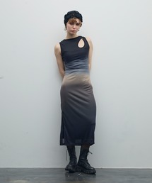 uyu. | アートデザインシアーワンピース【uyu./ウユ】(ワンピース)