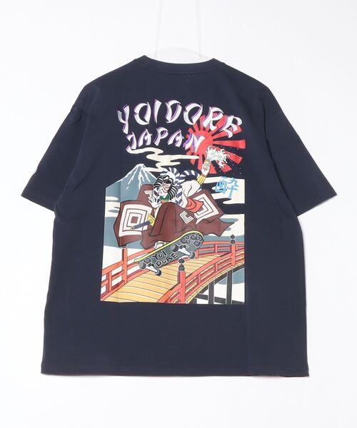 ヨイドレ 半袖Tシャツ ユニセックス YOIDORE 酔いどれ 歌舞伎スケーターTEE 漢字 ルーズシルエット トップス Tシャツ CORPUS SELECT tシャツ 「YOIDORE/酔いどれ」歌舞伎スケーター